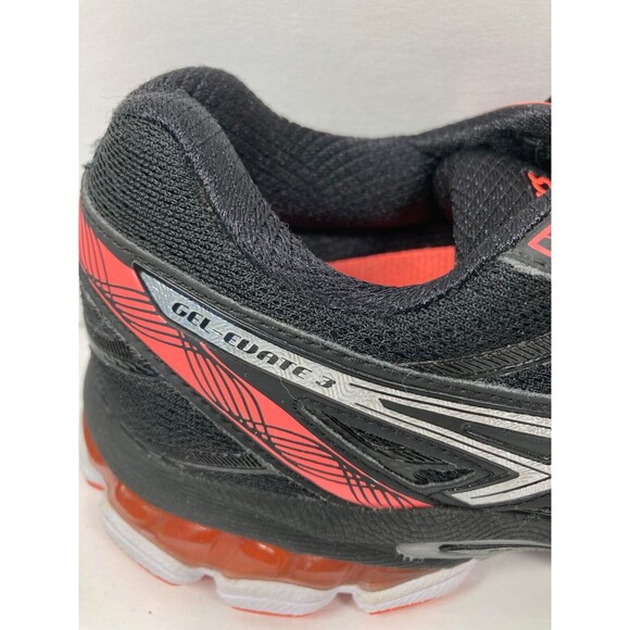 ASICS Gel-Evate 3 Women's Size 7 Running Shoes Black Orange Silver T566N EUC - Picture 5 of 8